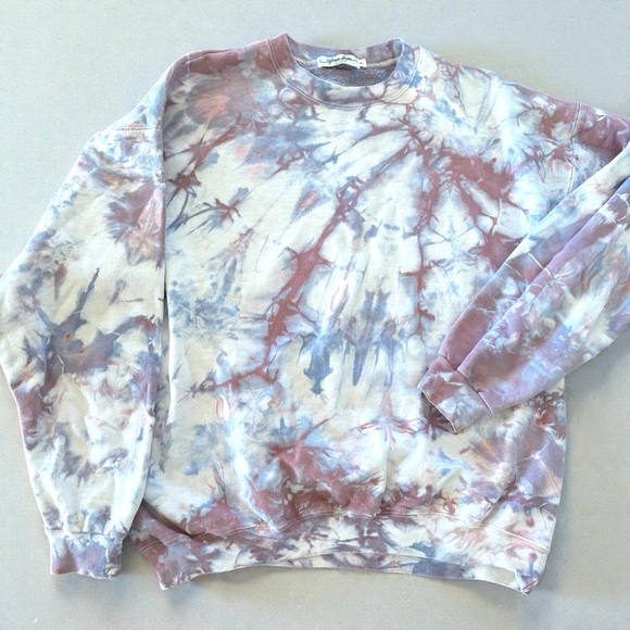 Anna Joyce Other - Anna Joyce Hand Dyed Tie Dye Crewneck Sweatshirt Size L Unisex Pastel Purples